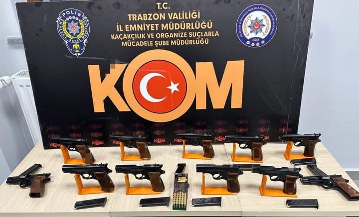 Trabzon'da silah kaçakçılığı operasyonunda 1 kişi gözaltına alındı